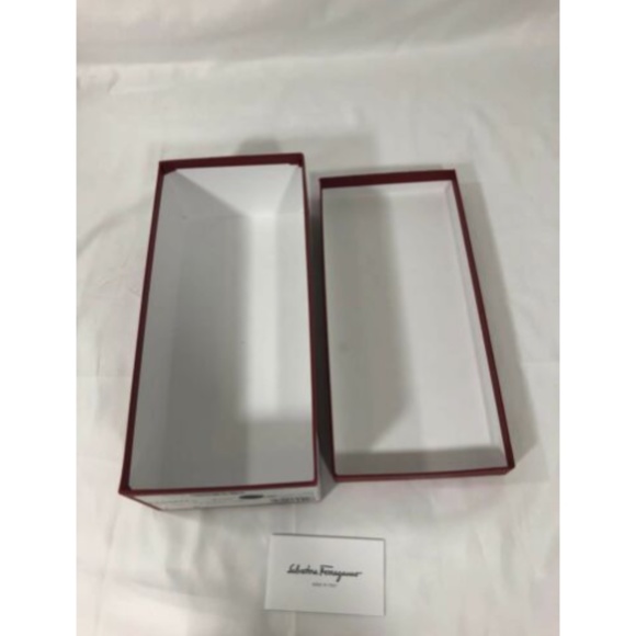 Salvatore Ferragamo Empty Shoes Gift Box Red 5.6" x 12.5" x 3.5" - Picture 4 of 12